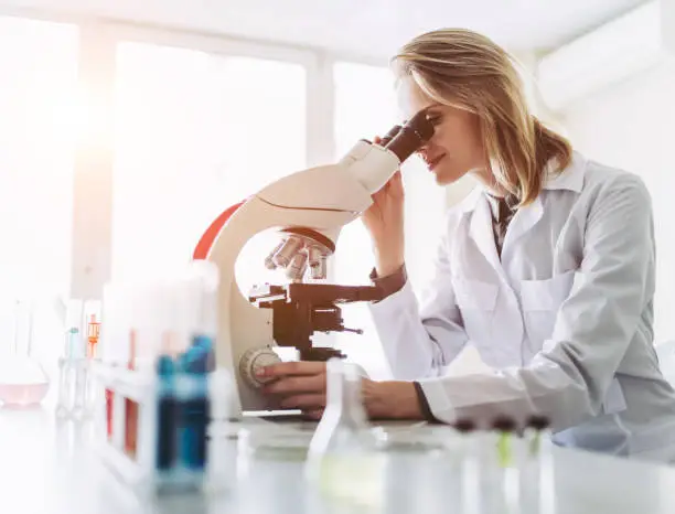 Photo of Laboratory scientist working.