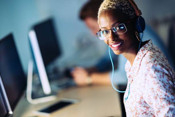 istock Portait of software designer working in office 898079730