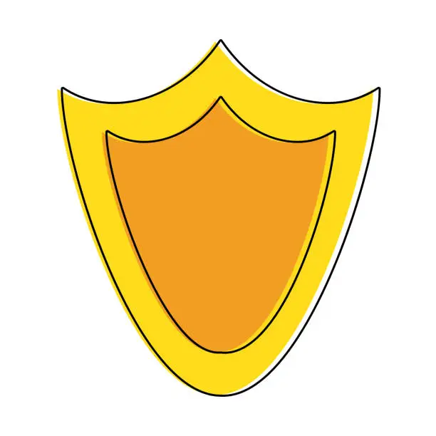 Vector illustration of Shield security symbol