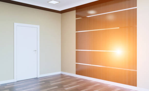 istock Empty modern office Cabinet. Meeting room. 3D rendering. Sunset 898095424