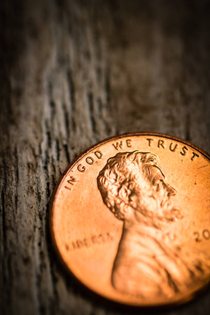 istock Macro Closeup of Copper Penny on Background 898098154