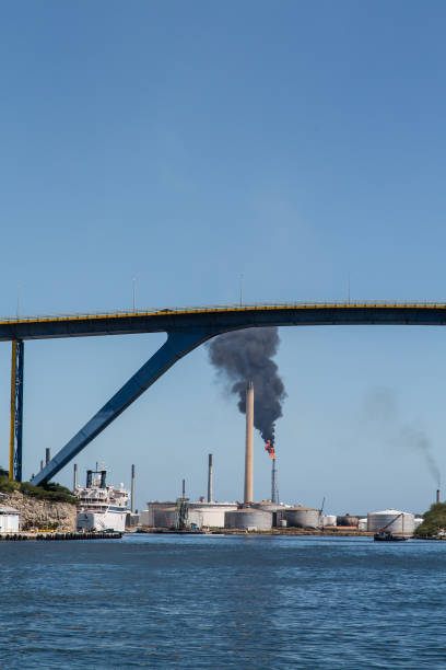 istock Oil Well Fire Beyond Curacao Bridge 898114660