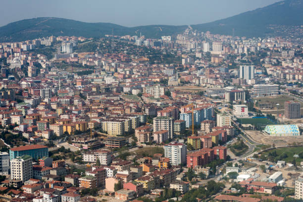 apartment buildings from aerial view of anatolian side near kartal pendik istanbul turkey apartment buildings from aerial view of anatolian side near kartal pendik istanbul turkey kartal stock pictures, royalty-free photos & images