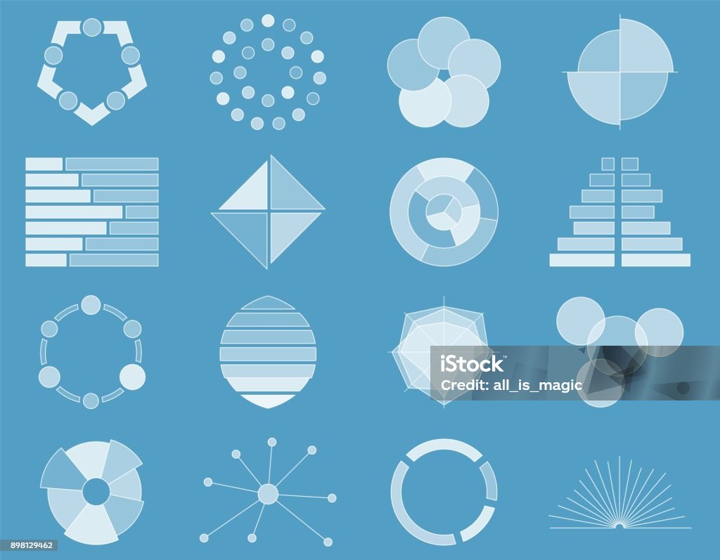 Business Chart Collection Set Of Graphs Data Visualization Stock ...