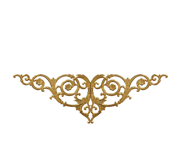 istock Ornament elements, vintage gold floral designs 898133976