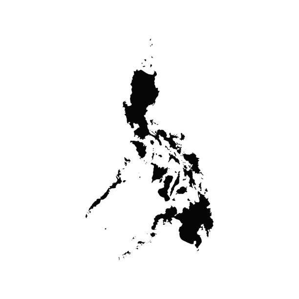 Map of Philippines Map of Philippines capital region stock illustrations