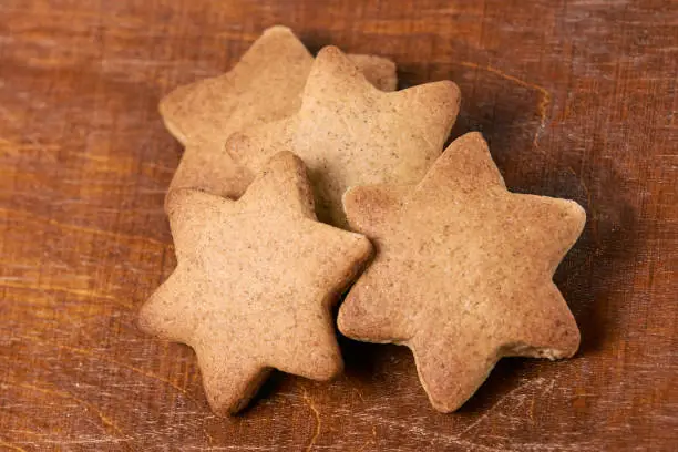 Gingerbread Cookie. Delicious dessert. Shape star. Bakery products.