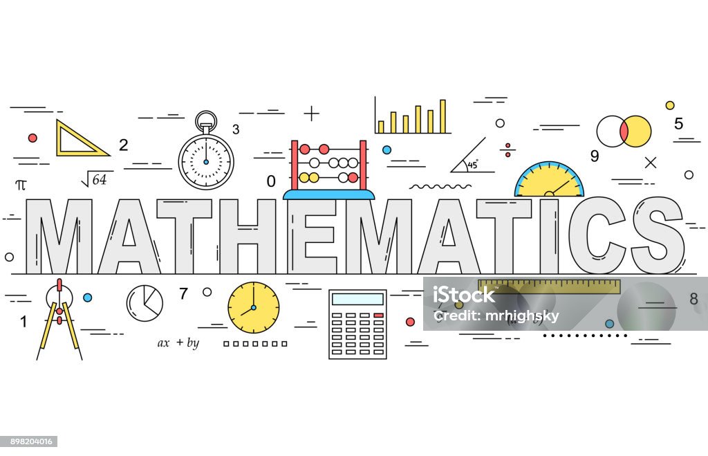 数学の行スタイルの図 - 数学のロイヤリティフリーベクトルアート