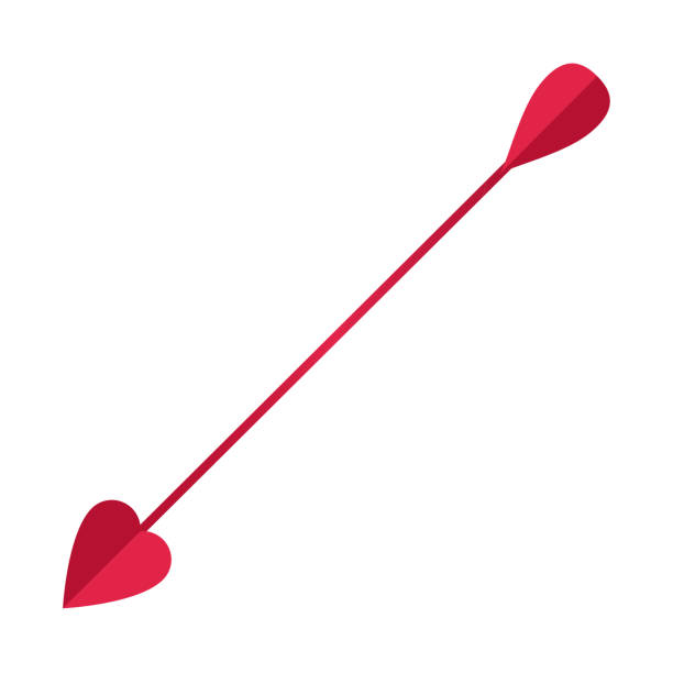 вектор значок красный амур стрелка изолированы - cupid stock illustrations