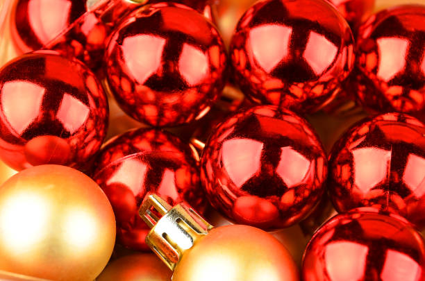 istock Christmas baubles, close up 898209260