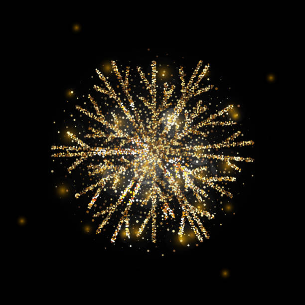 istock Sparkling golden snowflake with glitter texture for Christmas, New Year greeting card 898210420