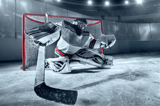 istock Ice hockey goalkeeper protects the goal 898211126