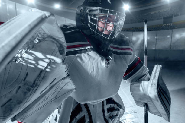 istock Ice hockey goalkeeper protects the goal 898211134