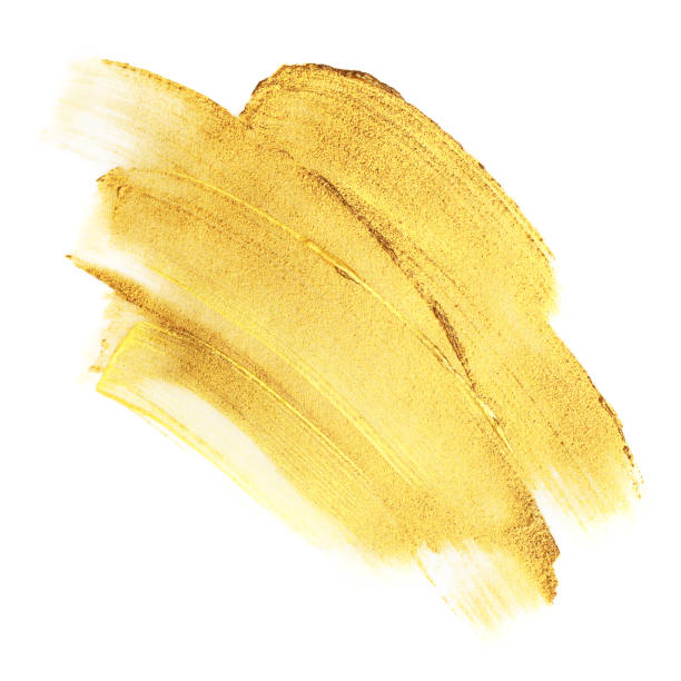 istock Beautiful textured golden strokes 898212512
