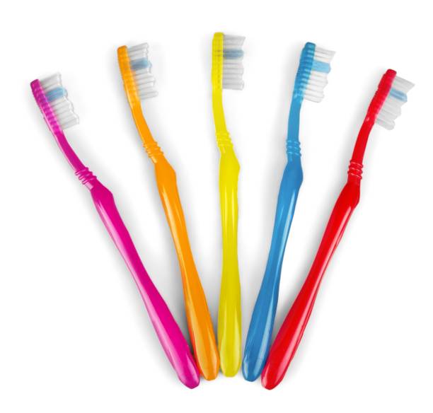higiena jamy ustnej. - toothbrush dental hygiene dental equipment rainbow zdjęcia i obrazy z banku zdjęć