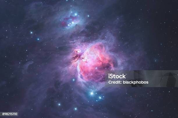 The Great Orion Nebula In The Constellation Orion The Hunter Stock Photo - Download Image Now