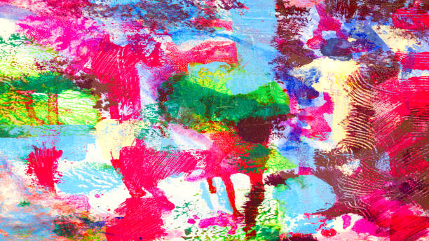 istock Abstract colorful textured hand painted background 898216270