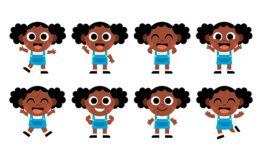 Vector Cartoon Set Of Cute Kids Isolated