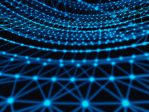 istock Electric plexus modern cold blue futuristic virtual technology background, Telecomunications concept, Network net digitally generated image. 898219576