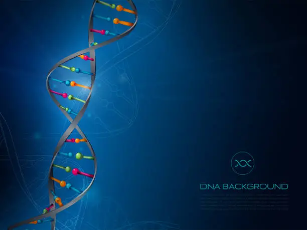 Vector illustration of DNA Abstract Background