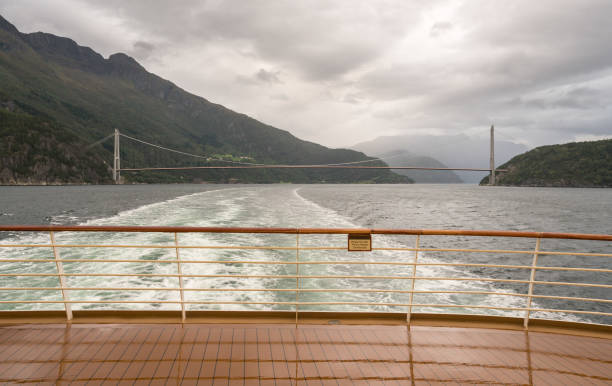 istock Cruise ship sails under Hardanger bridge in Norway 898223772
