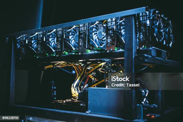 Big It Machine With Fans Bitcoin Mining Farm Stock Photo - Download Image Now - Cryptocurrency Mining, Mining - Natural Resources, Cryptocurrency