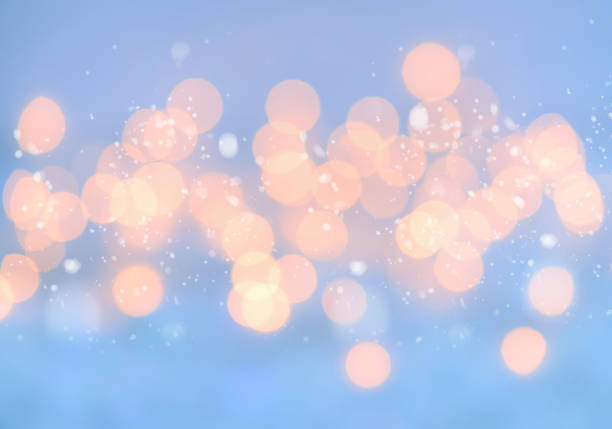 istock Lights on blue background. Christmas festive background 898233818