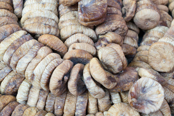 istock Dried Fig Heap From Top View in Traditional Nuts Bazaar 898235574
