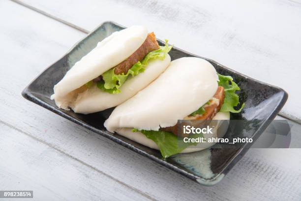 Japanese Style Pork Buns With Pork Belly Stock Photo - Download Image Now - Abdomen, Asia, Baozi