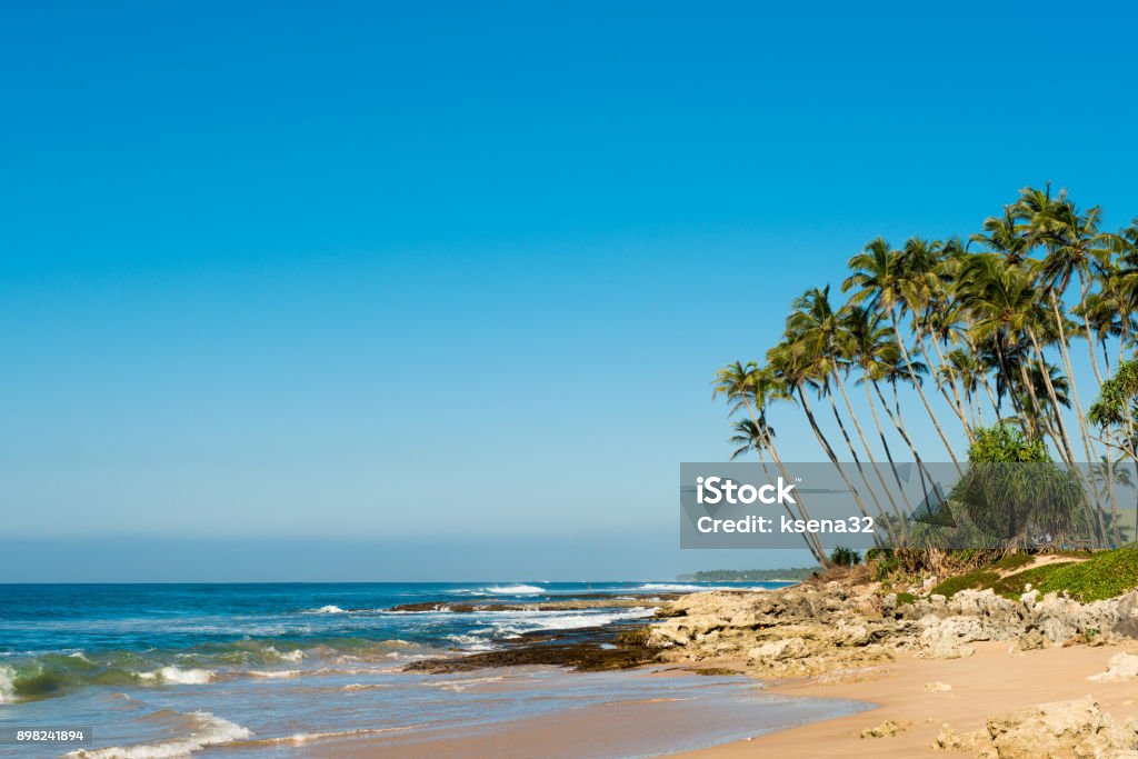 landscape of the coast of the Indian Ocean in Sri Lanka Lakshadweep Stock Photo