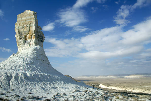 Ustyurt Plateau,  Mangystau Region, the southwestern Kazakhstan. stock photo