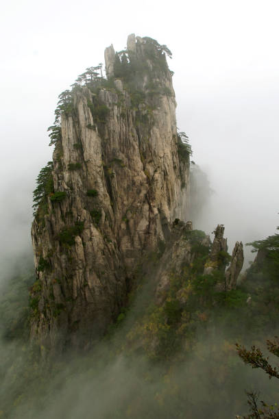 Mount Huangshan of the world heritage in Anhui, China. stock photo
