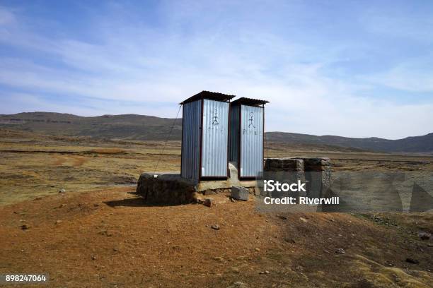 An Isolated Toilet In Sani Pass Border In Lesotho Africa Stock Photo - Download Image Now