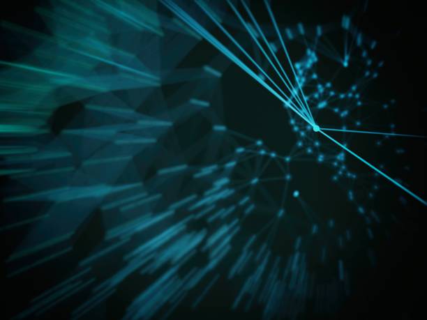 istock Electric plexus modern cold blue futuristic virtual technology background, Telecomunications concept, Network net digitally generated image. 898249892