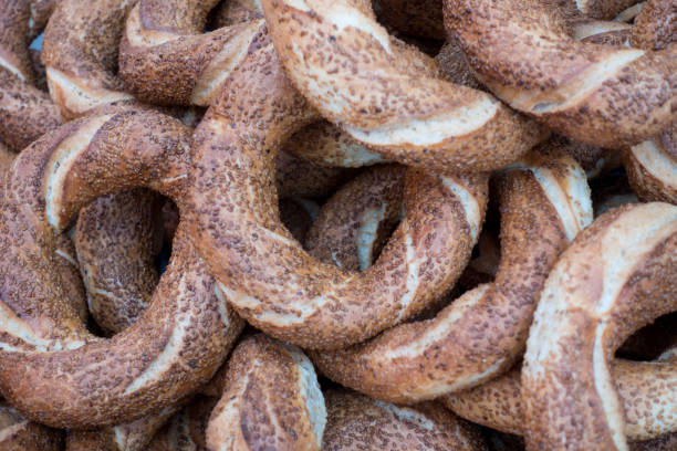 istock Traditional Turkish Sessamed Bagels Ready For Serving 898250106