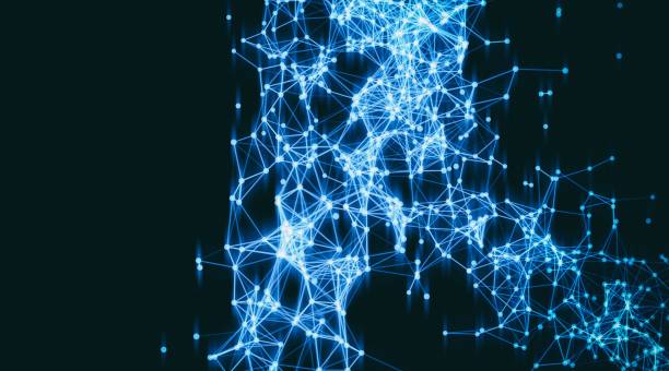 istock Electric plexus modern cold blue futuristic virtual technology background, Telecomunications concept, Network net digitally generated image. 898250592