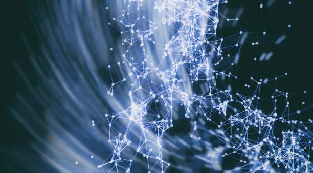 istock Electric plexus modern cold blue futuristic virtual technology background, Telecomunications concept, Network net digitally generated image. 898250736