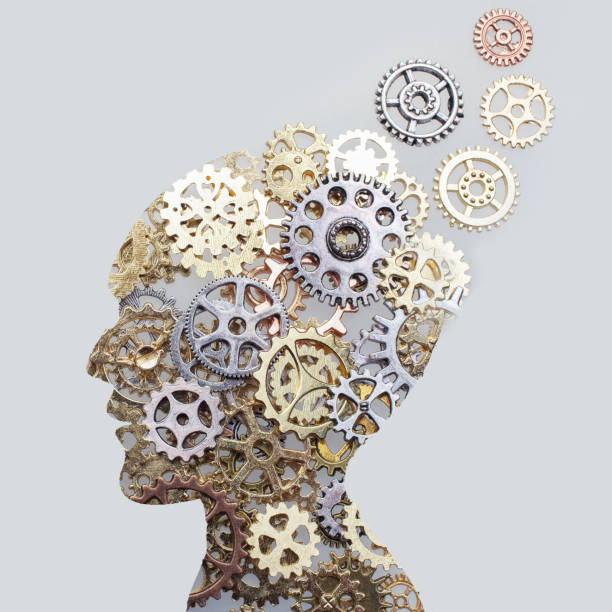 istock Brain model concept made from gears and cogwheels on grey background 898251374