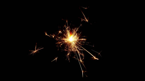 istock Burning sparkle in pitch black surrounding 898253924
