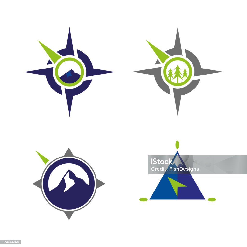 Compass 2 A set of compass icons Navigational Compass stock vector