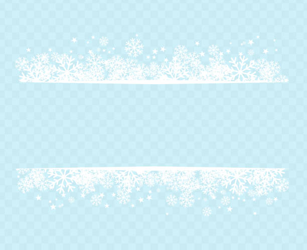 Winter snowflakes blue background for holiday text on postcard vector image vector art illustration