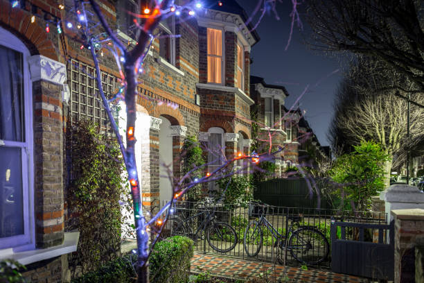 istock House decorated for Christmas in London, UK 898263458