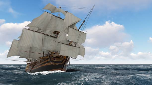 istock Sailboat at sea on a sunny day 3d illustration 898265778