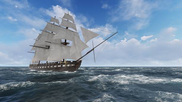 istock Sailboat at sea on a sunny day 3d illustration 898265920