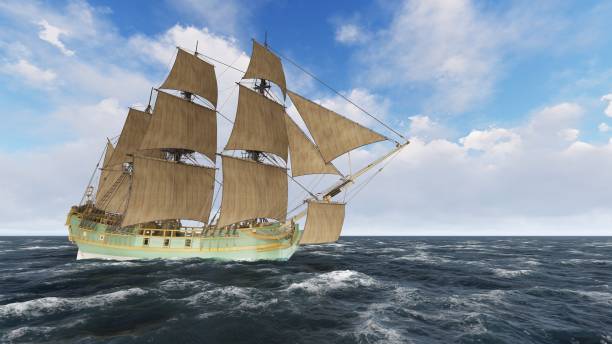 istock Sailboat at sea on a sunny day 3d illustration 898266140