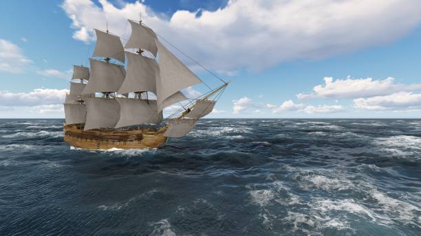 istock Sailboat at sea on a sunny day 3d illustration 898266160