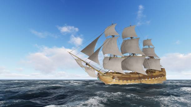 istock Sailboat at sea on a sunny day 3d illustration 898266196