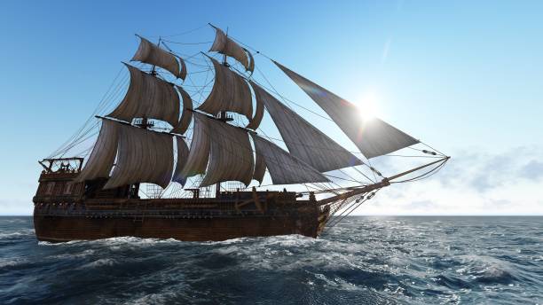 istock Sailboat at sea on a sunny day 3d illustration 898266326