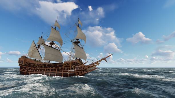 istock Sailboat at sea on a sunny day 3d illustration 898266798