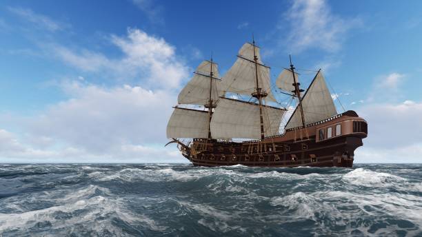 istock Sailboat at sea on a sunny day 3d illustration 898266832